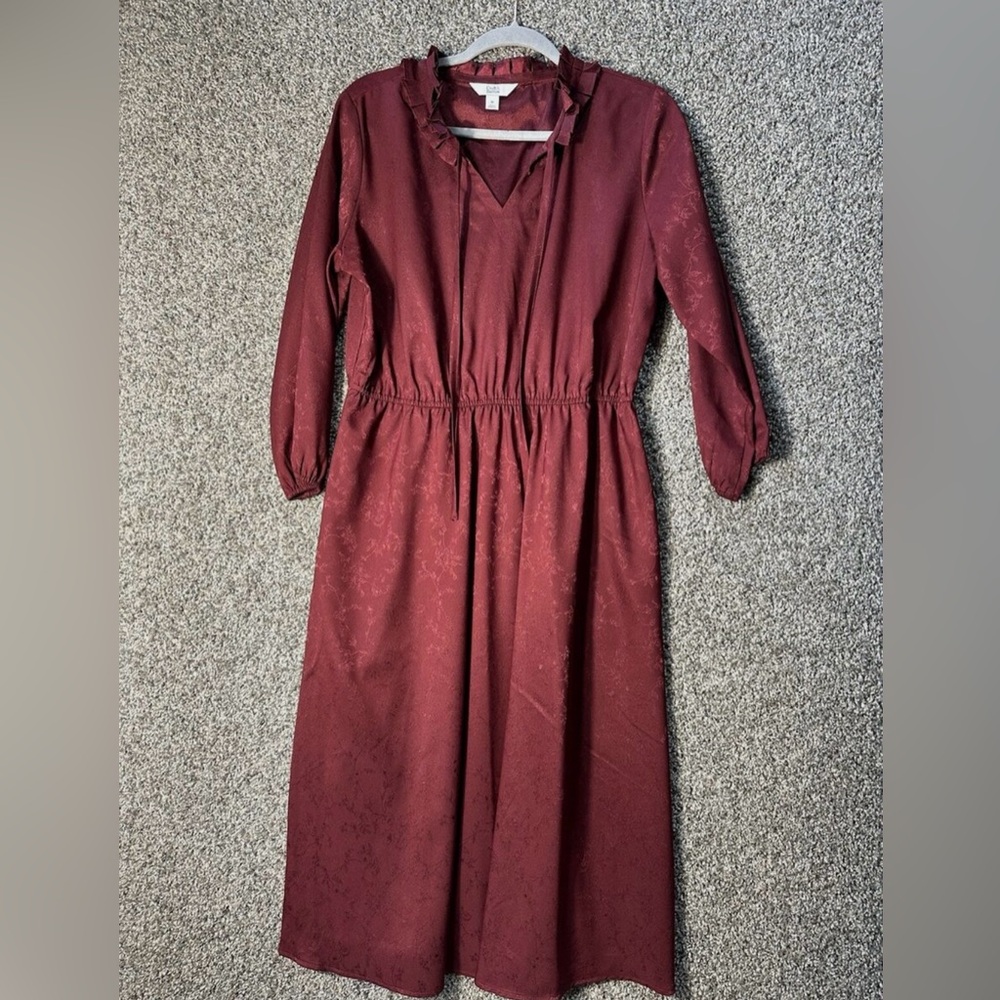 Croft & Barrow Ruffle Neck Dress SZ Medium NWOT - Picture 7 of 11